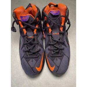 Nike LeBron XII Instinct Shoes Youth Size 5.5 Model 685181-500 Black Purple